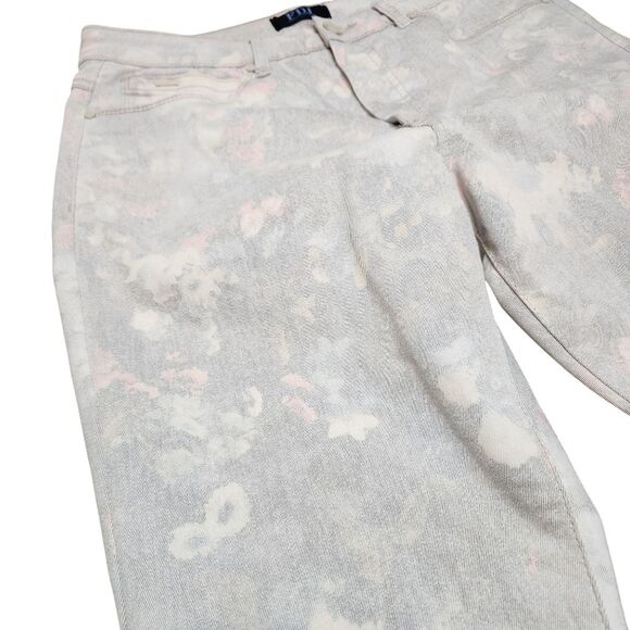 FDJ French Dressing Jeans Cottagecore Boho Ankle Burnout Faded Floral Gray 14 - Picture 3 of 9